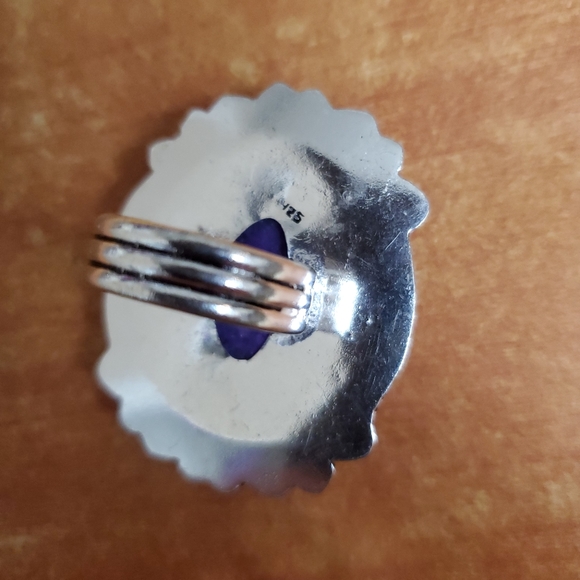 New Huge Purple Agate Druzy 925 Silver Statement Ring. - Picture 8 of 8